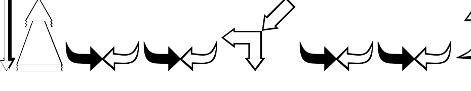 Carr Arrows (outline) Font Download Free