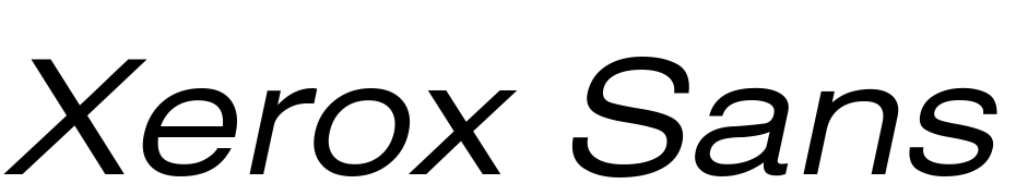 Xerox Sans Serif Wide Oblique Font Download Free