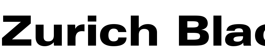 Zurich Black Extended BT Font Download Free