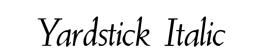 Yardstick Italic Font Download Free