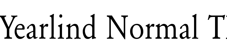 Yearlind Normal Thin Font Download Free