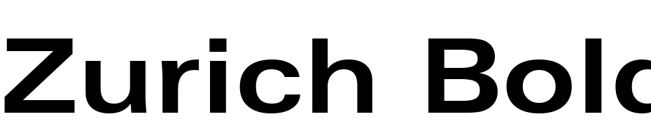 Zurich Bold Extended BT Font Download Free