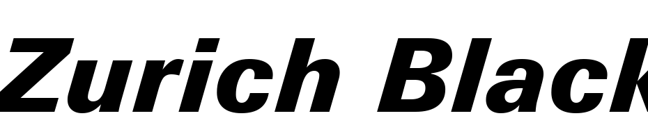 Zurich Black Italic BT Font Download Free