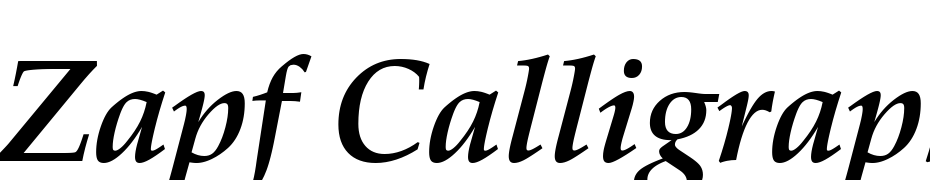 Zapf Calligraphic 801 Bold Italic BT Font Download Free