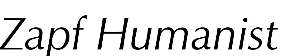 Zapf Humanist 601 Italic BT Font Download Free