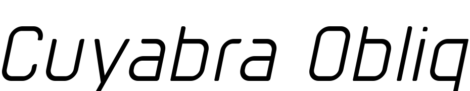 Cuyabra Oblique Font Download Free