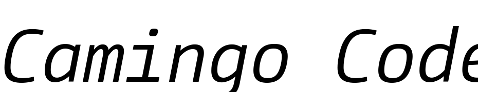 Camingo Code Italic Yazı tipi ücretsiz indir