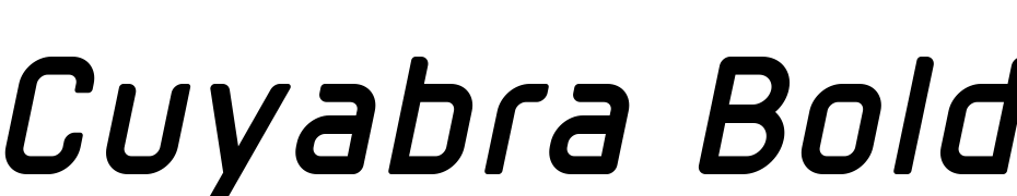 Cuyabra Bold Oblique Font Download Free