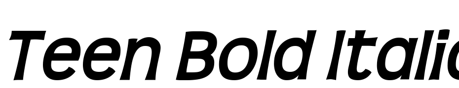 Teen Bold Italic Font Download Free