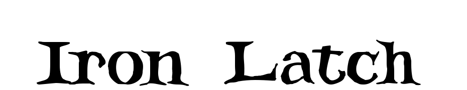 Iron Latch Schrift Herunterladen Kostenlos