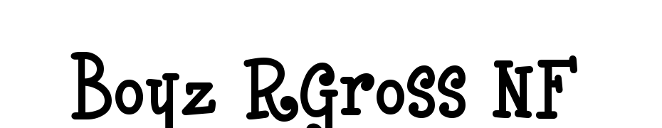 Boyz R Gross NF Regular Scarica Caratteri Gratis