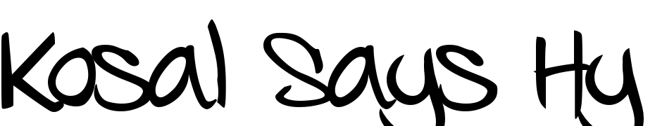 Kosal Says Hy Font Download Free