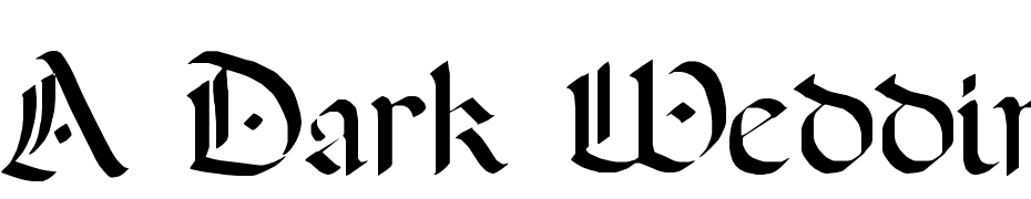 A Dark Wedding cкачати шрифт безкоштовно