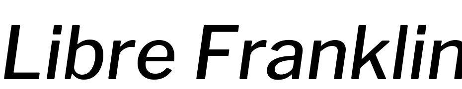 Libre Franklin Medium Italic cкачати шрифт безкоштовно