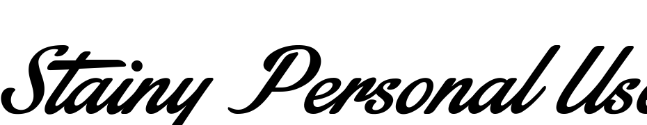 Stainy Personal Use Only Scarica Caratteri Gratis