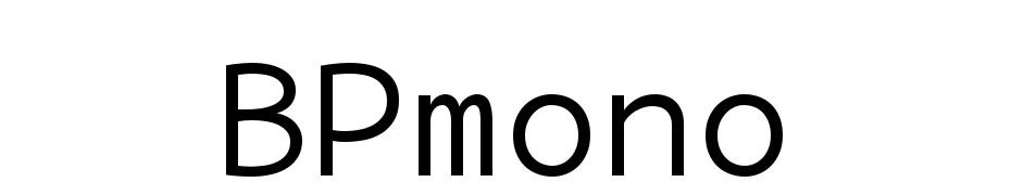 BPmono Font Download Free
