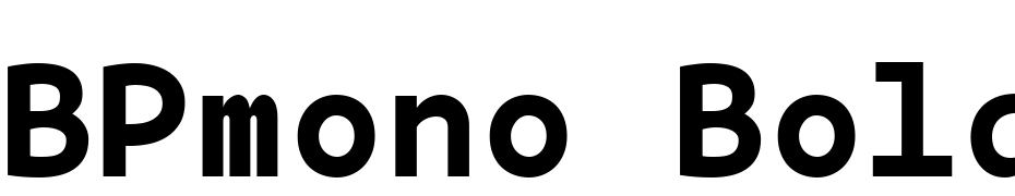 BPmono Bold Font Download Free