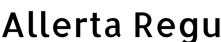 Allerta Regular Font Download Free