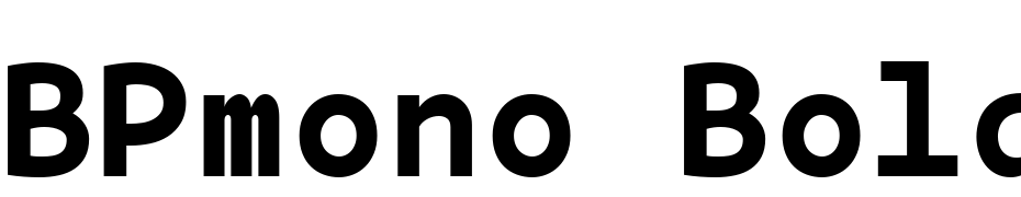 BPmono Bold Font Download Free