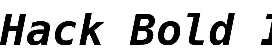 Hack Bold Italic Font Download Free