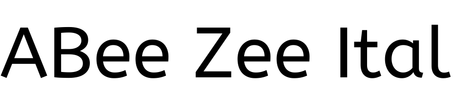 ABee Zee Italic Polices Telecharger
