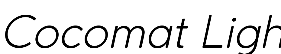 Cocomat Light Italic Font Download Free