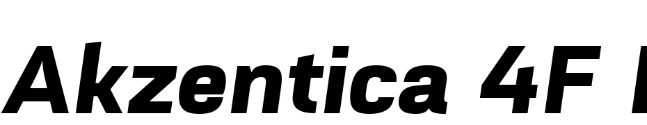 Akzentica 4F Extra Bold Italic Schrift Herunterladen Kostenlos