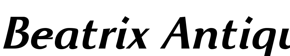 Beatrix Antiqua Semi Bold Italic Schrift Herunterladen Kostenlos