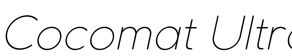 Cocomat Ultra Light Italic Font Download Free