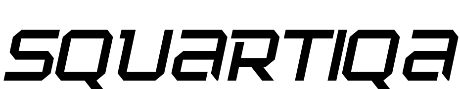 Squartiqa 4F Ultra Light Italic Font Download Free