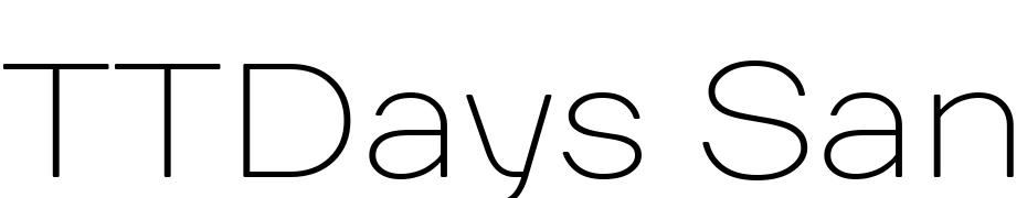 TTDays Sans Thin Font Download Free