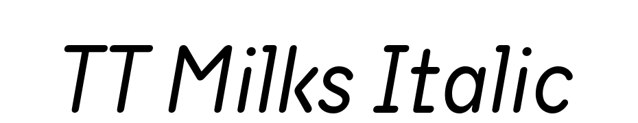 TT Milks Italic Scarica Caratteri Gratis