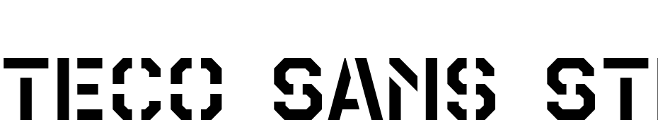 Teco Sans Stencil Font Download Free