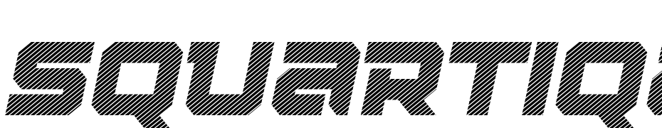 Squartiqa 4F Stripes Italic Font Download Free