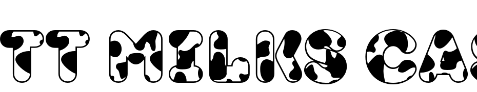 TT Milks Casual Outline Cow Font Download Free
