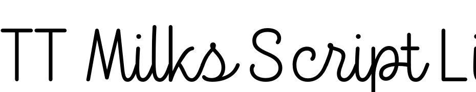 TT Milks Script Light Font Download Free