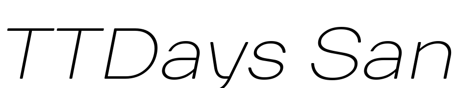 TTDays Sans Thin Italic Yazı tipi ücretsiz indir