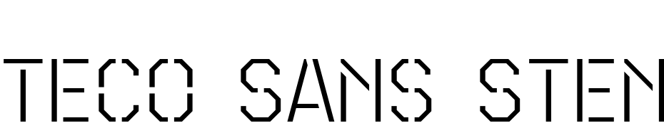 Teco Sans Stencil Thin Font Download Free