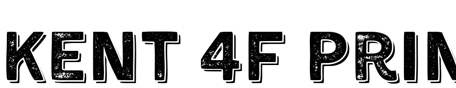Kent 4F Printed Shadowed Font Download Free