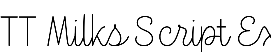 TT Milks Script Extra Light Font Download Free