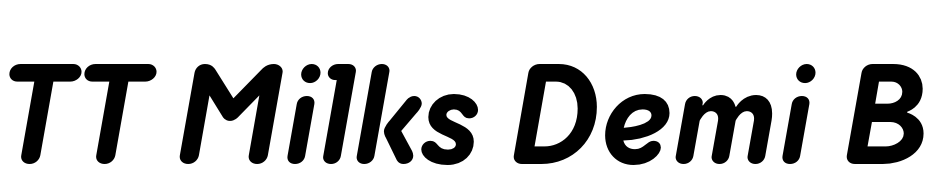 TT Milks Demi Bold Italic Polices Telecharger