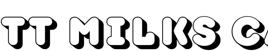TT Milks Casual Outline Shadow Font Download Free