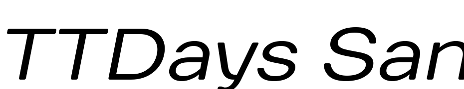 TTDays Sans Italic Scarica Caratteri Gratis