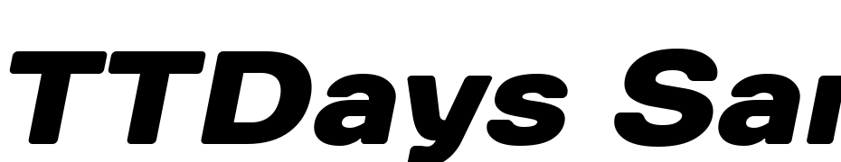 TTDays Sans Black Italic Font Download Free