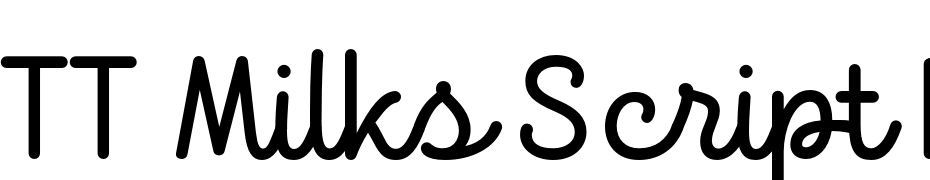 TT Milks Script Regular Font Download Free