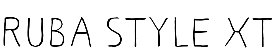 RUBA STYLE XTRA Font Download Free