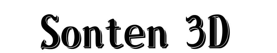 Sonten 3D Scarica Caratteri Gratis