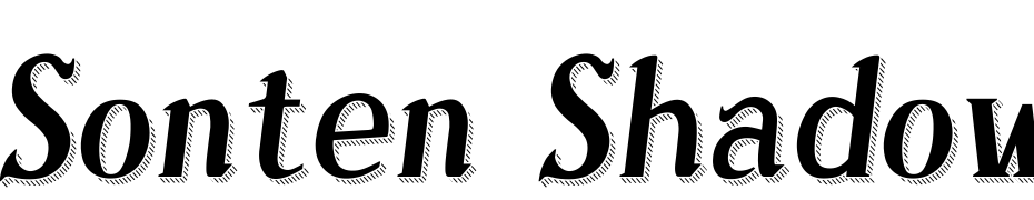 Sonten Shadow Italic Font Download Free
