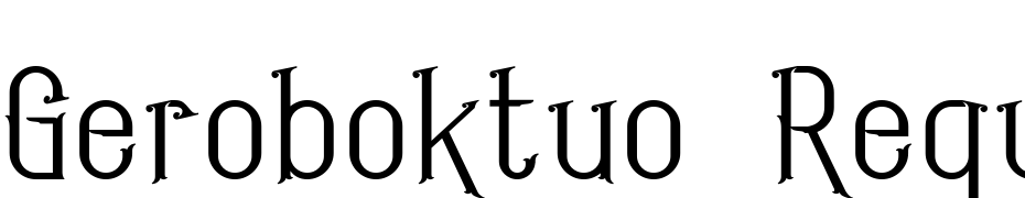 Geroboktuo Regular Fuente Descargar Gratis
