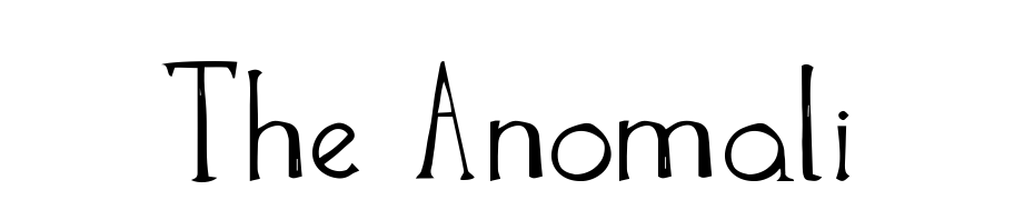 The Anomali Yazı tipi ücretsiz indir